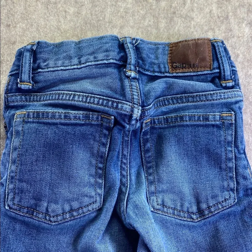 GAP Kids Distressed Skinny Adjustable Waist Blue Jeans Size 2 Years